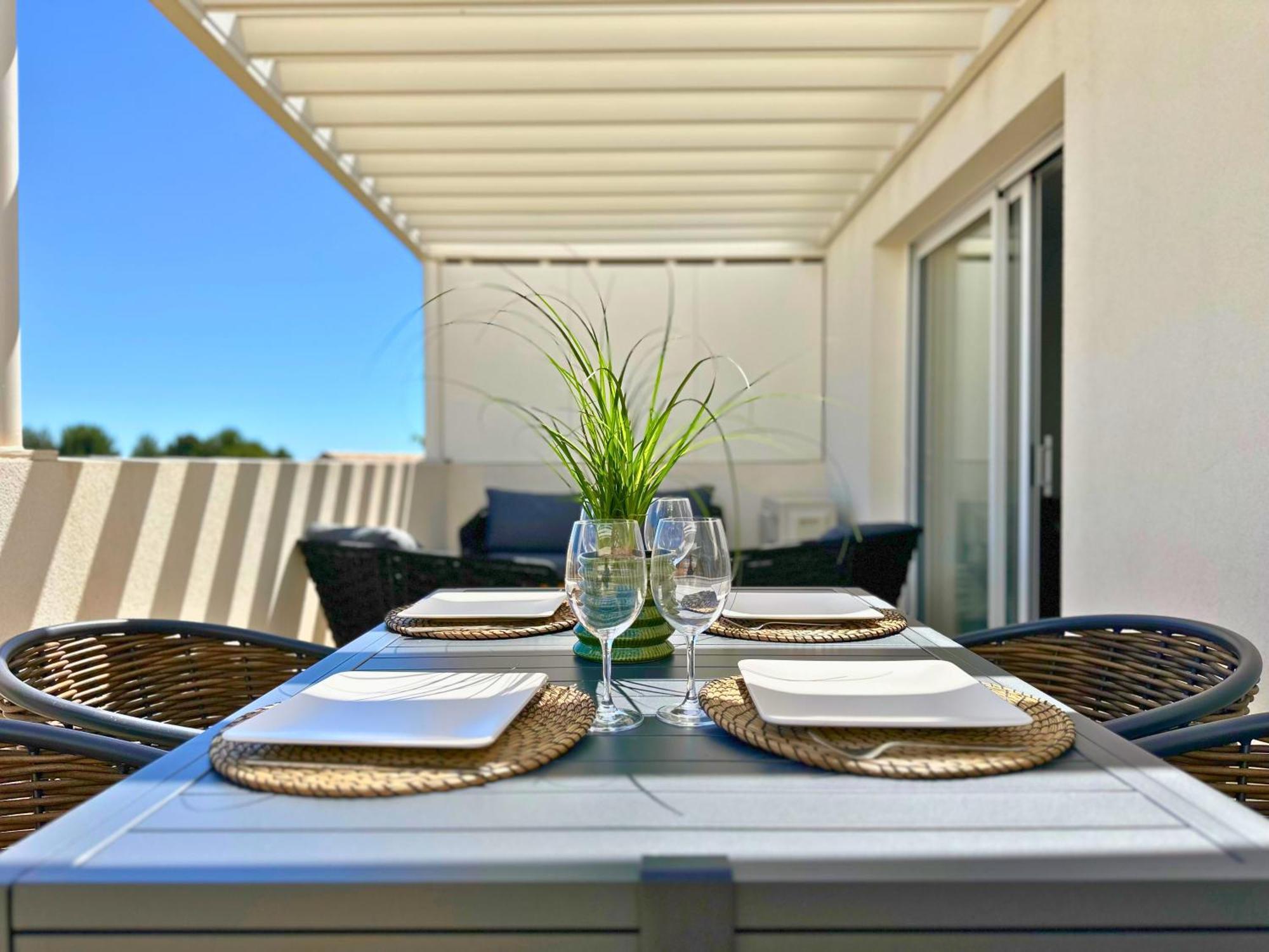 Le Square D'Evan - Appartement De Standing - Grande Terrasse Exterieure - Climatisation Saint-Aunes Esterno foto